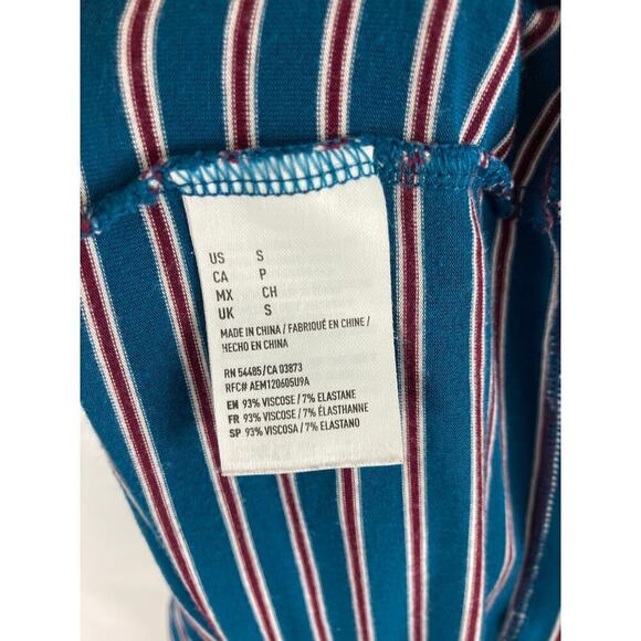 American Eagle Striped Cinch Waist Romper Size Small - Picture 4 of 6